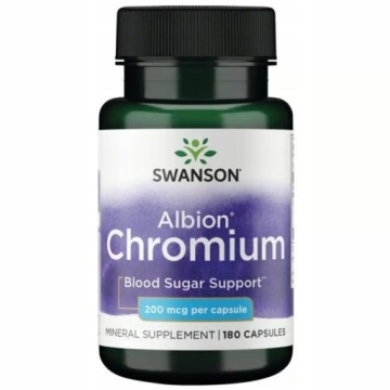 Swanson Albion Chromium 200mcg 180kap Chrom Chelatowany