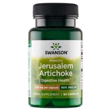 Swanson Prebiotic Jerusalem Artichoke 400mg 60kap Prebiotyk Inulina Jelita