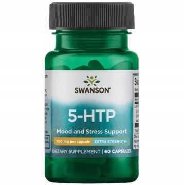 Swanson 5-HTP 100mg 60kap Stres Lepszy Nastrój SEN tryptofan
