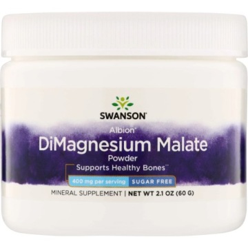 Swanson Albion DiMagnesium Malate 400mg 60g Magnez Z Kwasem Jabłkowym Kości