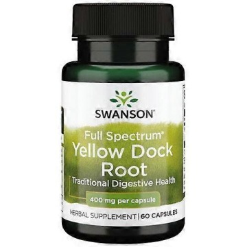 Swanson Yellow DOCK ROOT 400mg 60kap Korzeń Szczawu Kędzierzawego