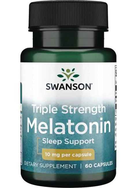 Swanson Melatonina 10mg 60k Dobry Sen, Regeneracja, Zmiany Strefy Czasowej