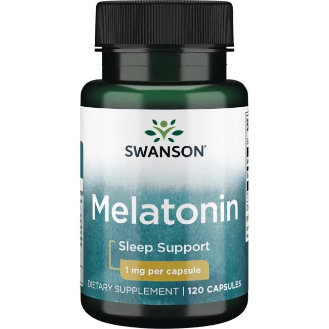 Swanson Melatonina 1mg 120k Dobry Sen, Regeneracja, Zmiany Strefy Czasowej