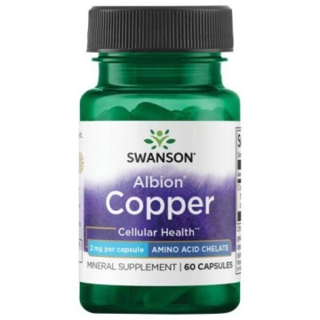 Swanson Albion Copper 2mg 60k Chelat Miedzi Energia Odporność