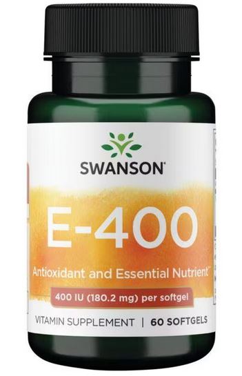 Swanson Witamina E 400iu 60k Młodość Detox