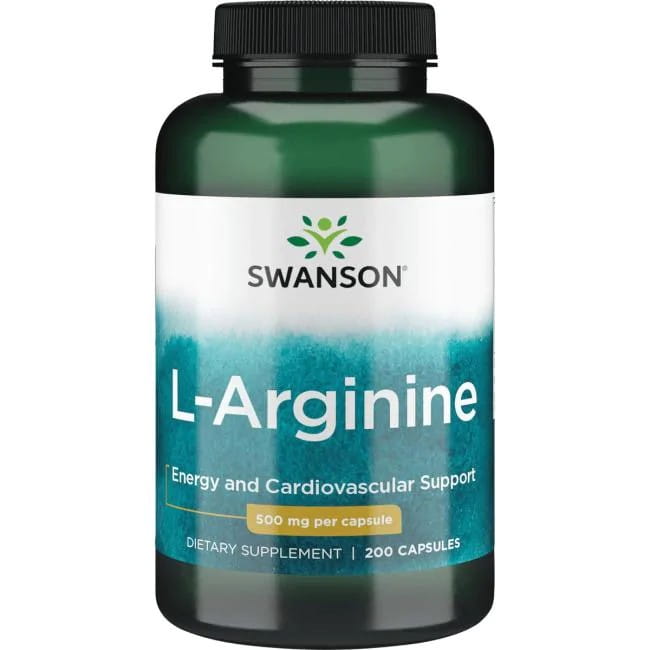Swanson L-arginina 500mg 200k Naczynia Libido Zdrowy Przepływ Krwi