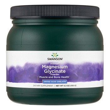 Swanson Albion Magnesium Glycinate W Proszku 400mg 150g Glicynian Magnezu