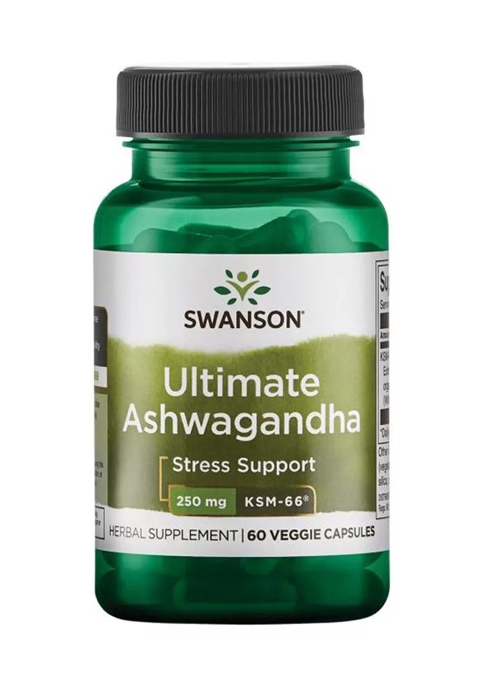 Swanson Ultimate Ashwagandha 250mg Ksm-66 60wk Zdrowie Psychiczne Nastrój