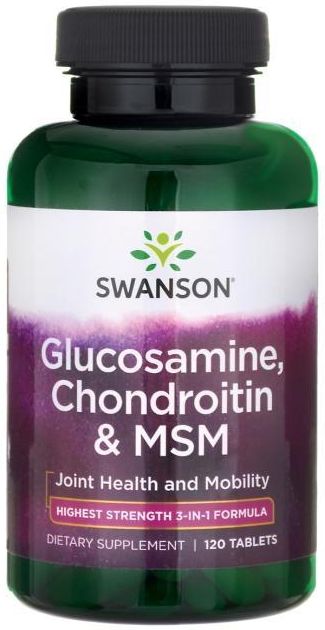 Swanson Glucosamine 750mg Chondroitin 600mg & Msm 450mg 120t Stawy Kości