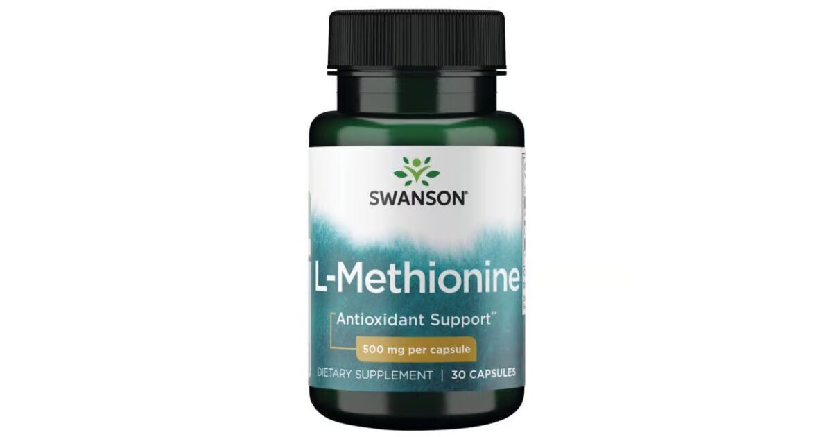 Swanson L-methionine 500mg 30kap L-metionina Antyoksydant
