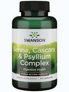 Swanson Senna Cascara & Psyllium Complex 90kap Naturany Błonnik Jelita