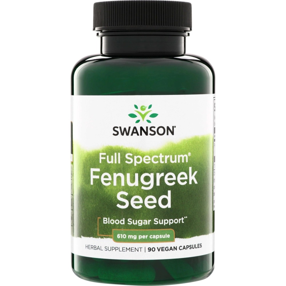 Swanson Fenugreek Seed 610mg 90kap Kozieradka Metabolizm Trawienie