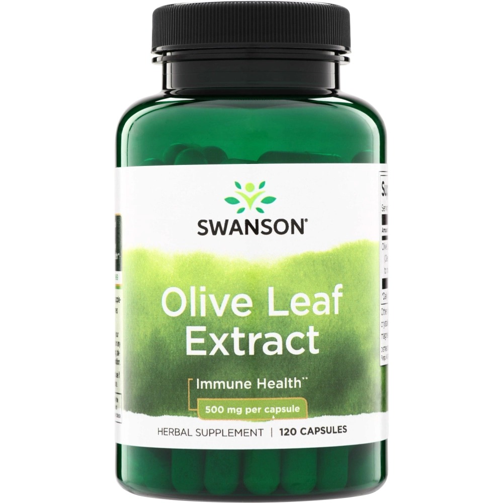 Swanson Olive Leaf Extract 500mg 120kap Ekstrakt Z Liści Oliwnych