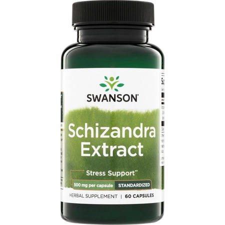 Swanson Schizandra Extract 500mg 60kap Cytryniec Chiński Adaptogen Stres