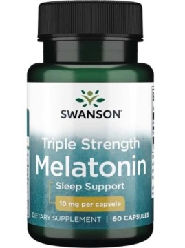 Swanson Melatonina 10mg 60k Dobry SEN, Regeneracja, Zmiany Strefy Czasowej