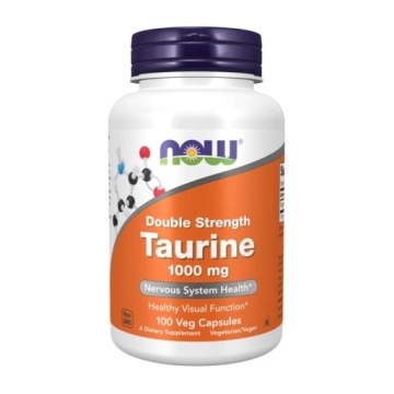 NOW Foods Taurine 1000mg 100kap Tauryna Układ Nerwowy