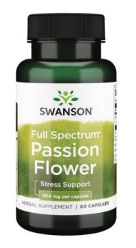 Swanson Passion Flower Męczennica 500mg 60k Stres, Układ Nerwowy, ADHD