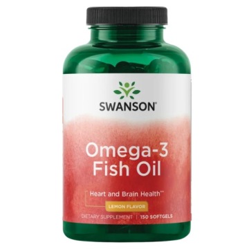 Swanson Omega-3 Fish Oil 1000mg 150k Prawidłowy Rozwój Mózgu