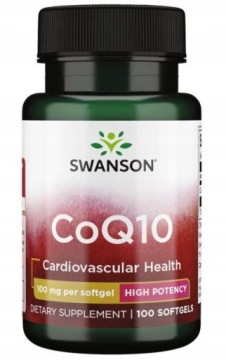 Swanson Koenzym Q10 CoQ10 100mg 100k Antyoksydant Zdrowe Serce Krążenie