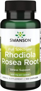 Swanson Rhodiola Rosea ROOT 400mg 100k Różeniec Górski Zdrowie Psychiczne
