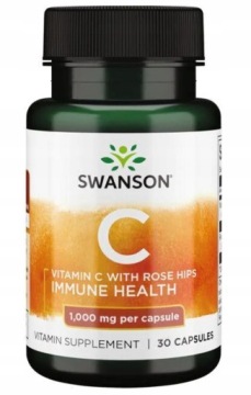 Swanson Witamina C 1000 +dzika RÓŻA Odporność 30k Metabolizm Energetyczny